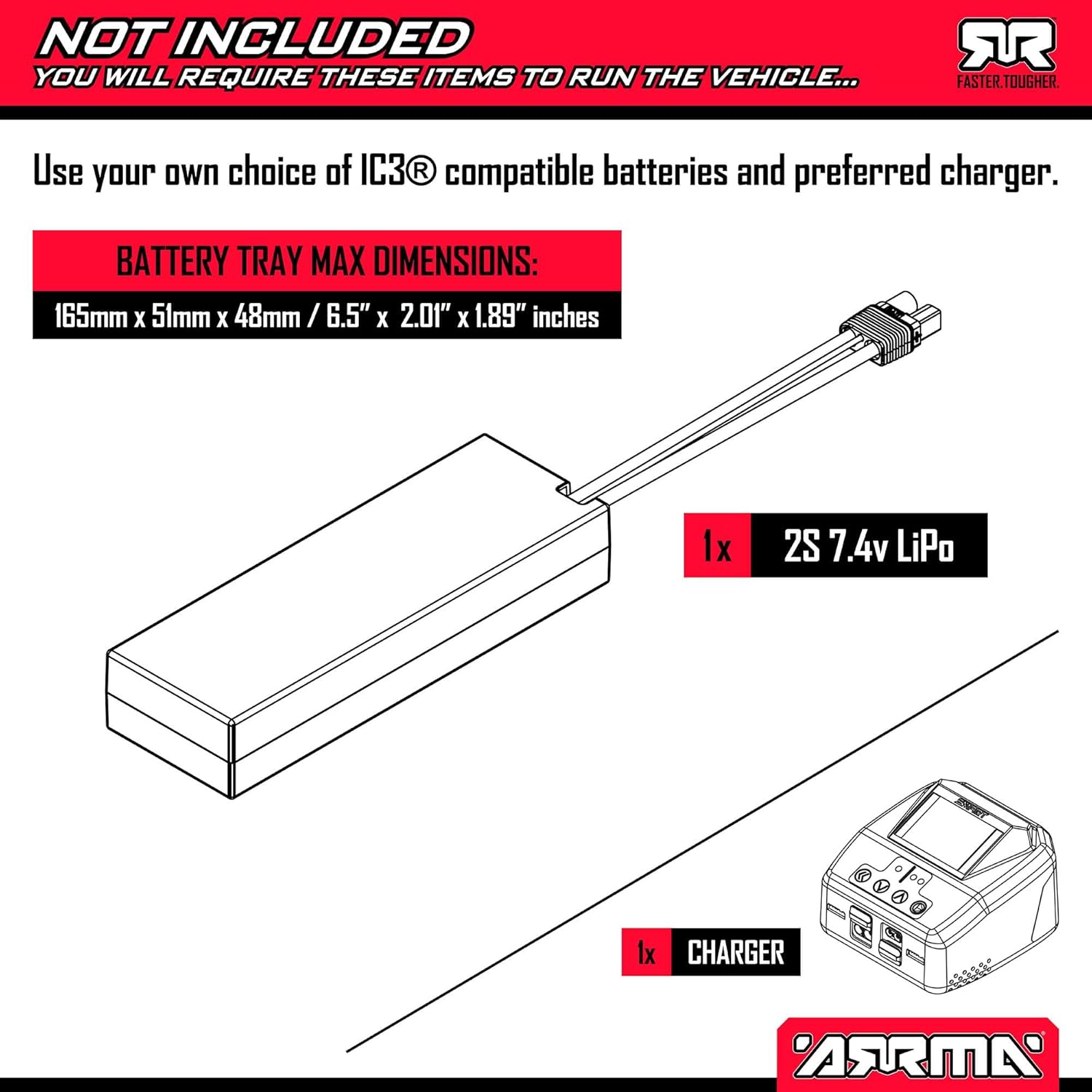 ARRMA RC Truck 1/10 Granite 4X4 RTR Brushed Monster Truck, Orange, RTR (Battery and Charger Not Included) ARA4202V4T3