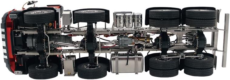 Jdm-161 1/14 8X8 Rc Hydraulic Dumper Truck Model with Motor Esc Servo Radio Controller Differential Lock