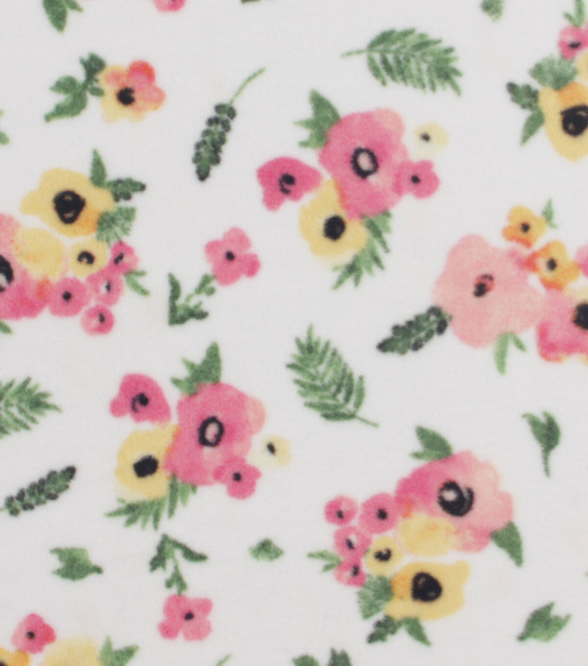 Spring Floral Anti Pill Fleece Fabric