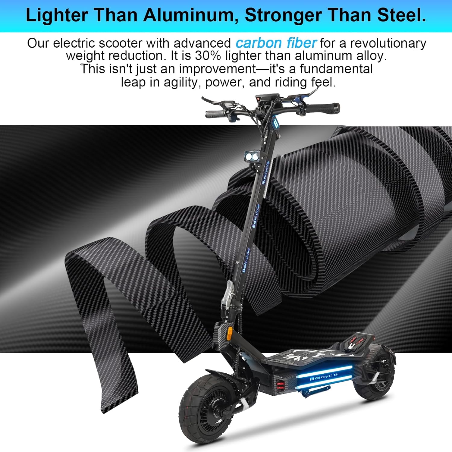 Electric Scooter with 6000W Torque Motor – UL Certified, 46MPH Top Speed, 50 Mile Long Range, 60V/30AH High-Capacity Battery, 10