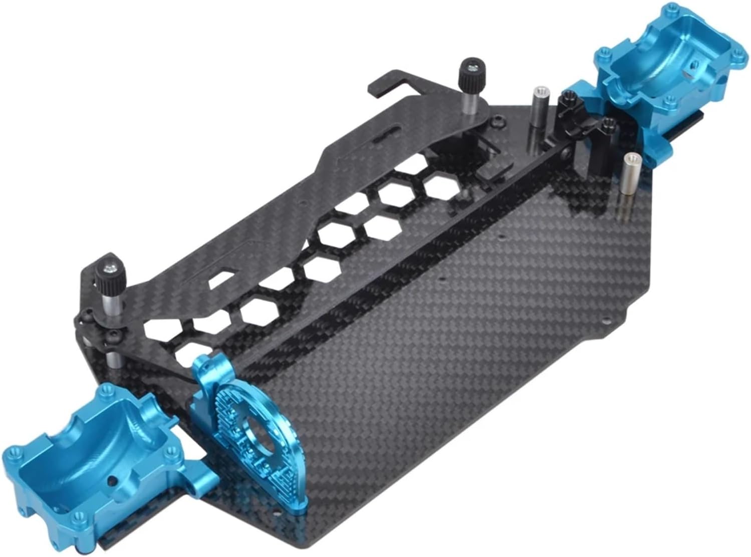 RC Car Frame Parts for Tamiya for TT-02B MS TT-02BR Chassis Carbon Lower Deck W/Diff Case Rc Car Parts Accessories Upgrades Replacement and Repair