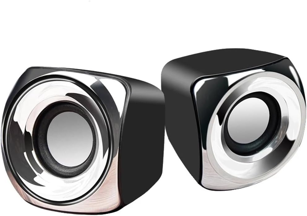 Computer Speakers Powered Wired 1 Pair Bass Stereo for Laptop Desktop Phone Powerful Loudspeaker