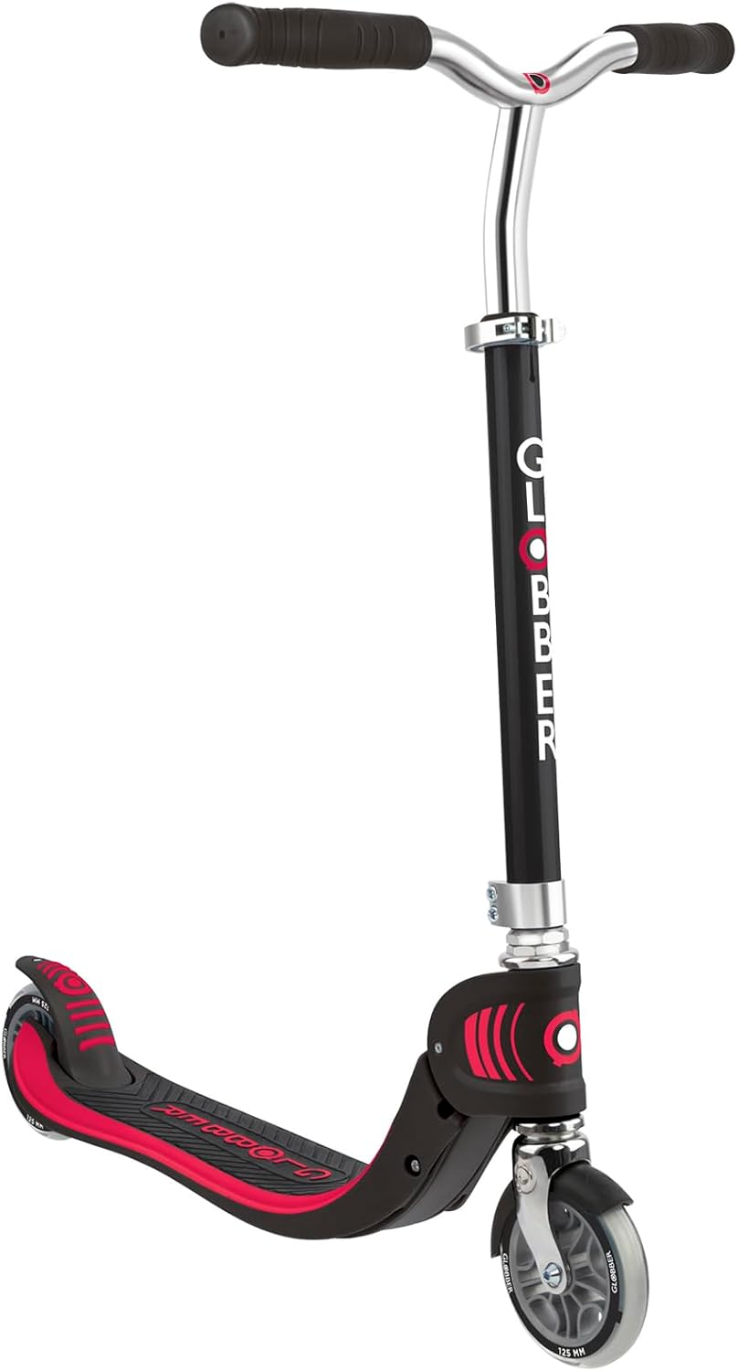 Globber - Flow Foldable 125 – Folding Scooter with 2 Wheels, for Children from 5 Years and Teens, Black