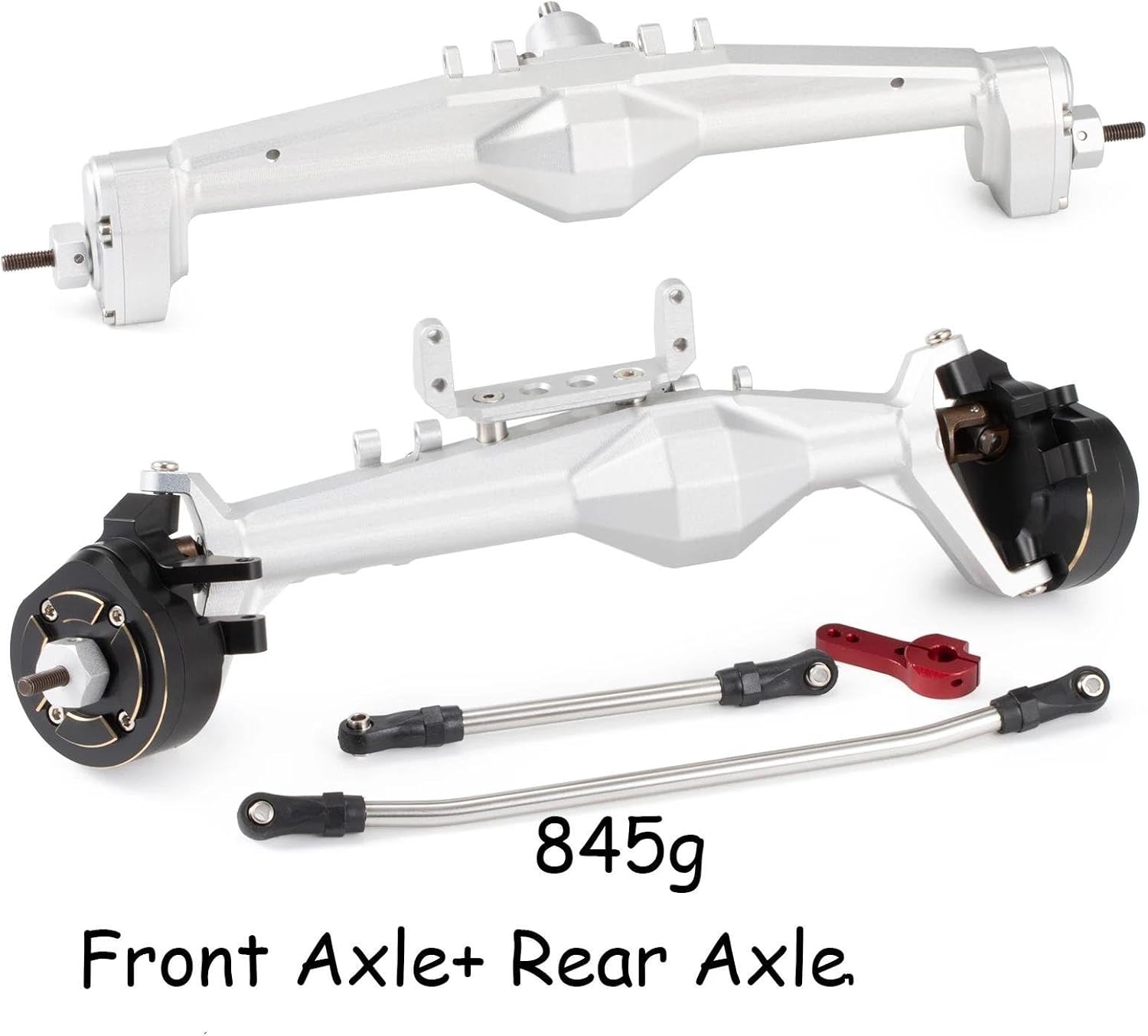RC Vehicle Axles Compatible with Axial for Capra 1.9 for UTB AXI03004 for Buggy 4WS 1/10 RC Car Front Rear Axle Set Upgrade Parts Aluminum F9 Portal Axle(Color2,1Set)
