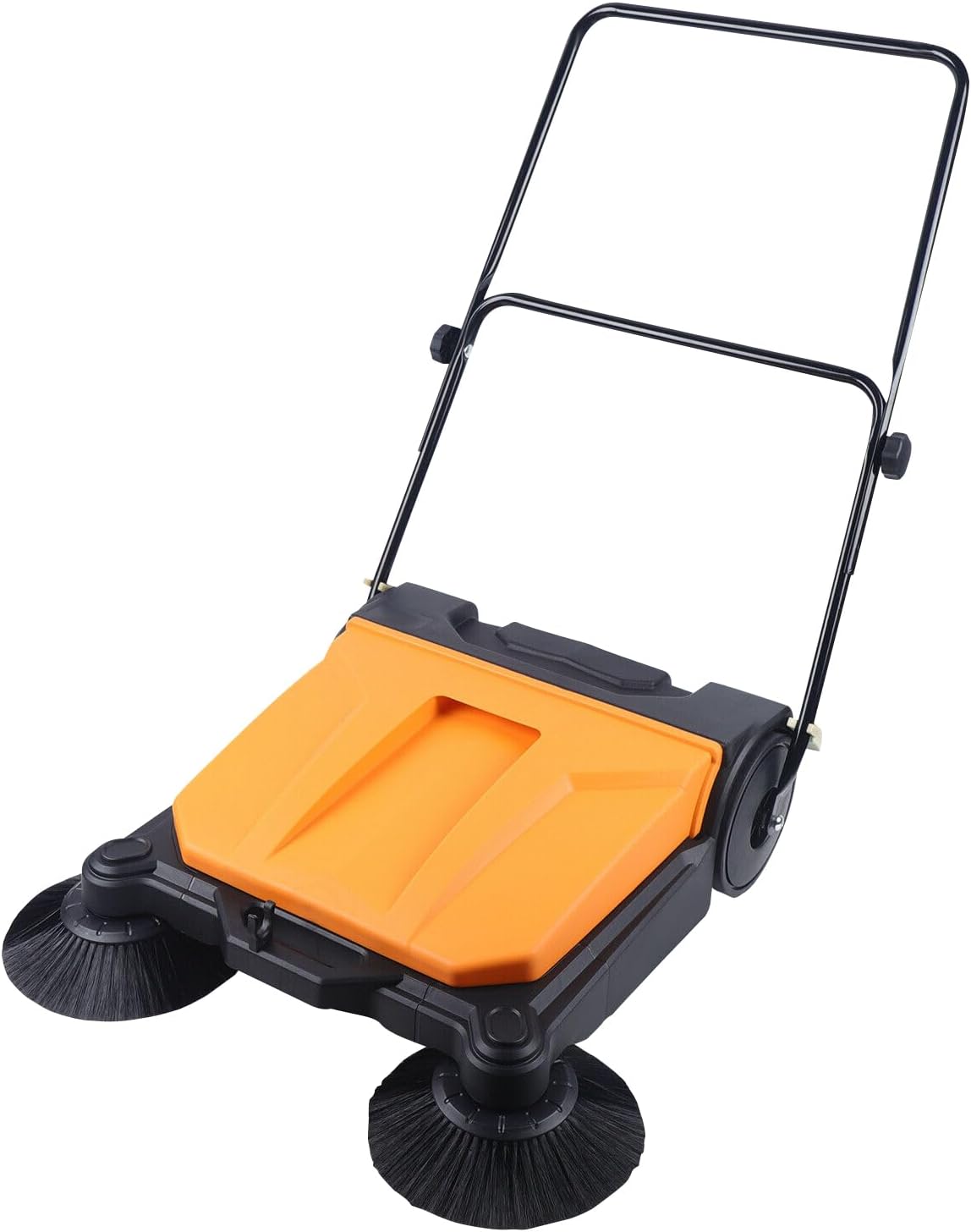 Outdoor Hand Push Sweeper, 41in Sweeping Width, 14.53 Gallon Capacity, High Efficiency Industrial and Commercial Floor Sweeper