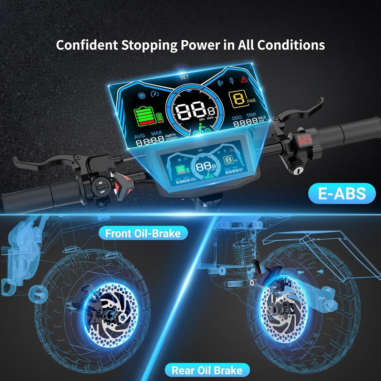 Electric Scooters Adults- 7000W/5600W Dual Motor, 55/45 MPH Fast Escooter and 60V 38/27Ah Long Range Battery E Scooter for Adults, 12/11 Inches Off Road Tires Foldable E-Scooters with Seat