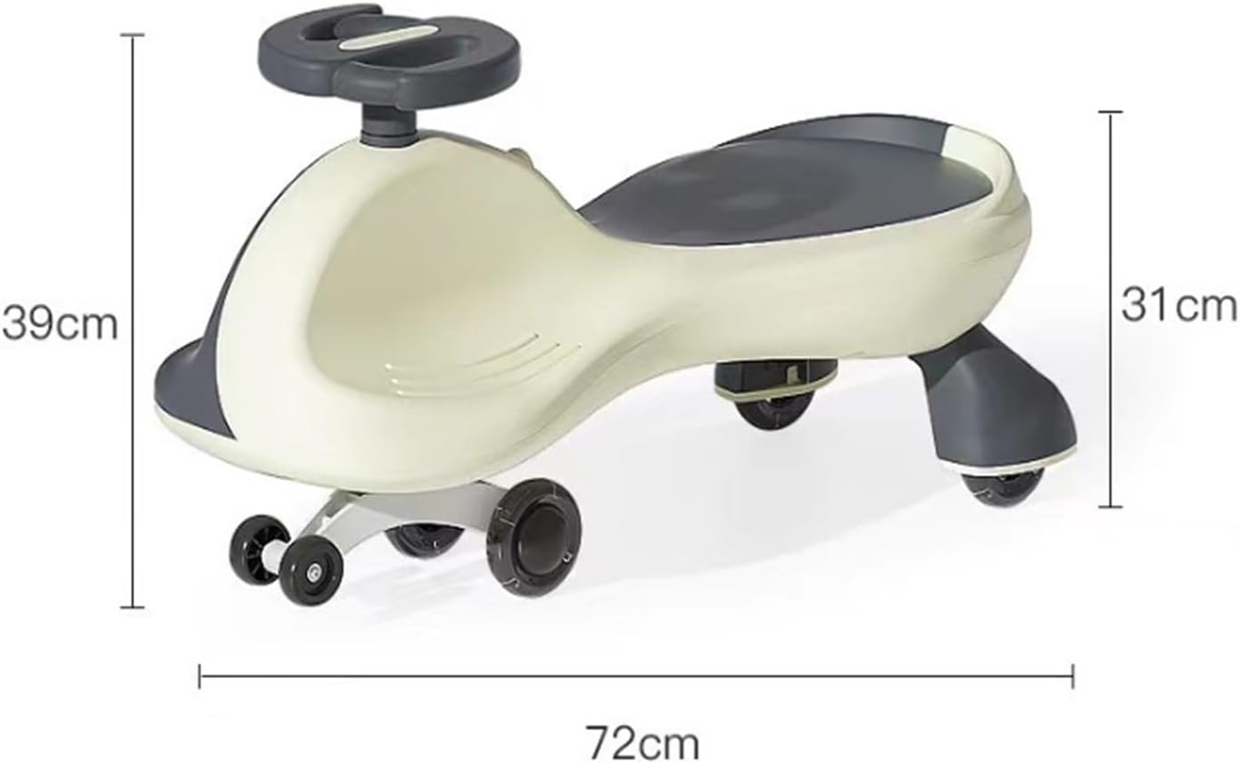 Wiggle Car Toddler Ride on Toys Silent Flashing Wheels Anti-Rollover Toy Set for Indoor Outdoor Play(Blue)