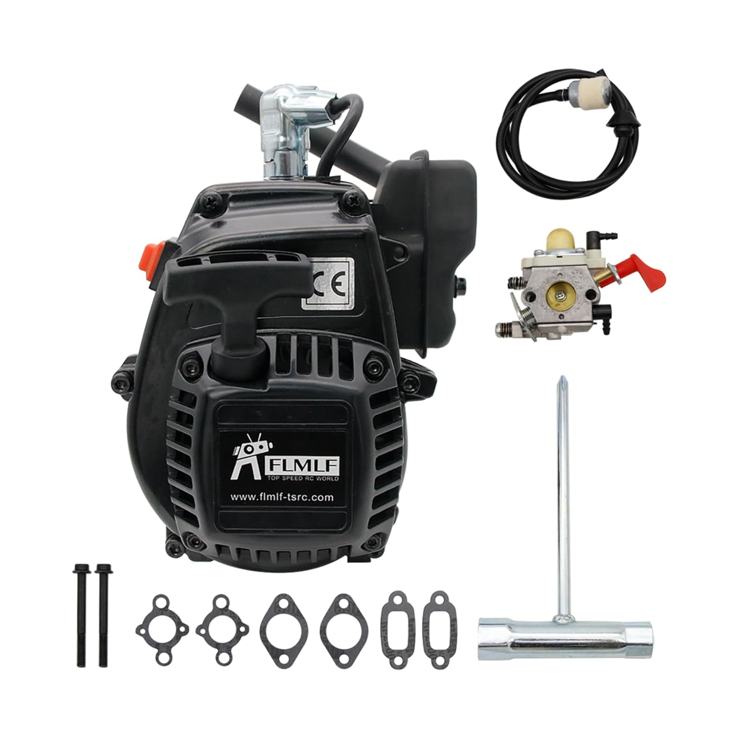 FLMLF 27CC 2-Stroke 4 Bolt Engine for 1/5 HPI ROVAN Baja 5B 5T 5SC Losi 5IVE T FG GoPed RedCat ChongYang Toy RC CAR Parts