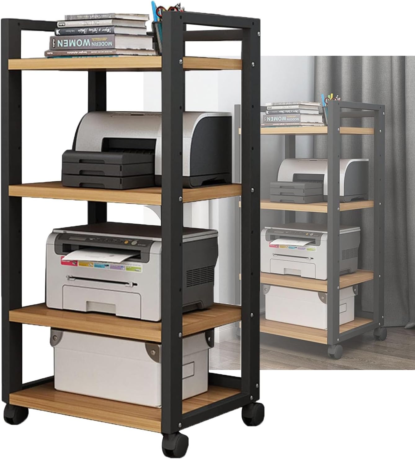 YLQFGUVWK 4-Tier Removable Audio AV Media Stand