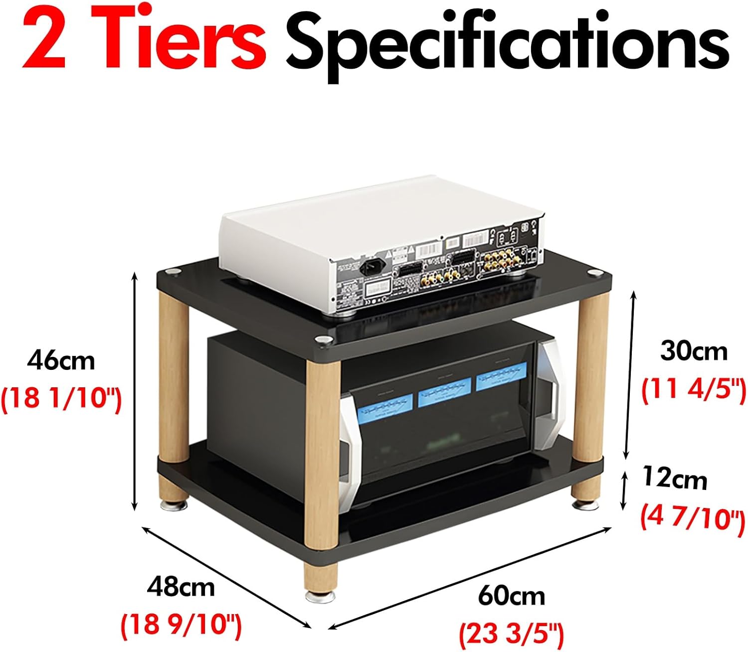 SRNSAEB 2/3/ 4 Tier Heavy Duty Audio Component Rack