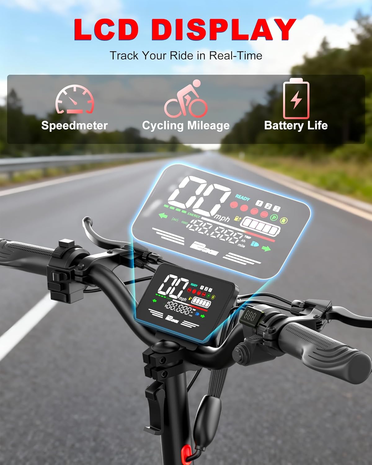 Electric Scooter for Adults, 1200W Motor Fast E Scooter, 11