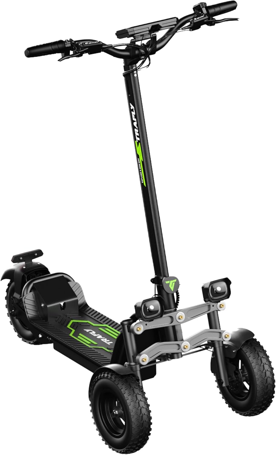 Electric Scooter for Adults, 1500W Peak All-Terrain Off-Road Inverted Electric Trike, 47 Miles Long Range, 25 Mph Speed, 12-inch Front 10-inch Rear Vacuum Tires,Dashcam, Bluetooth,Hydraulic Suspension