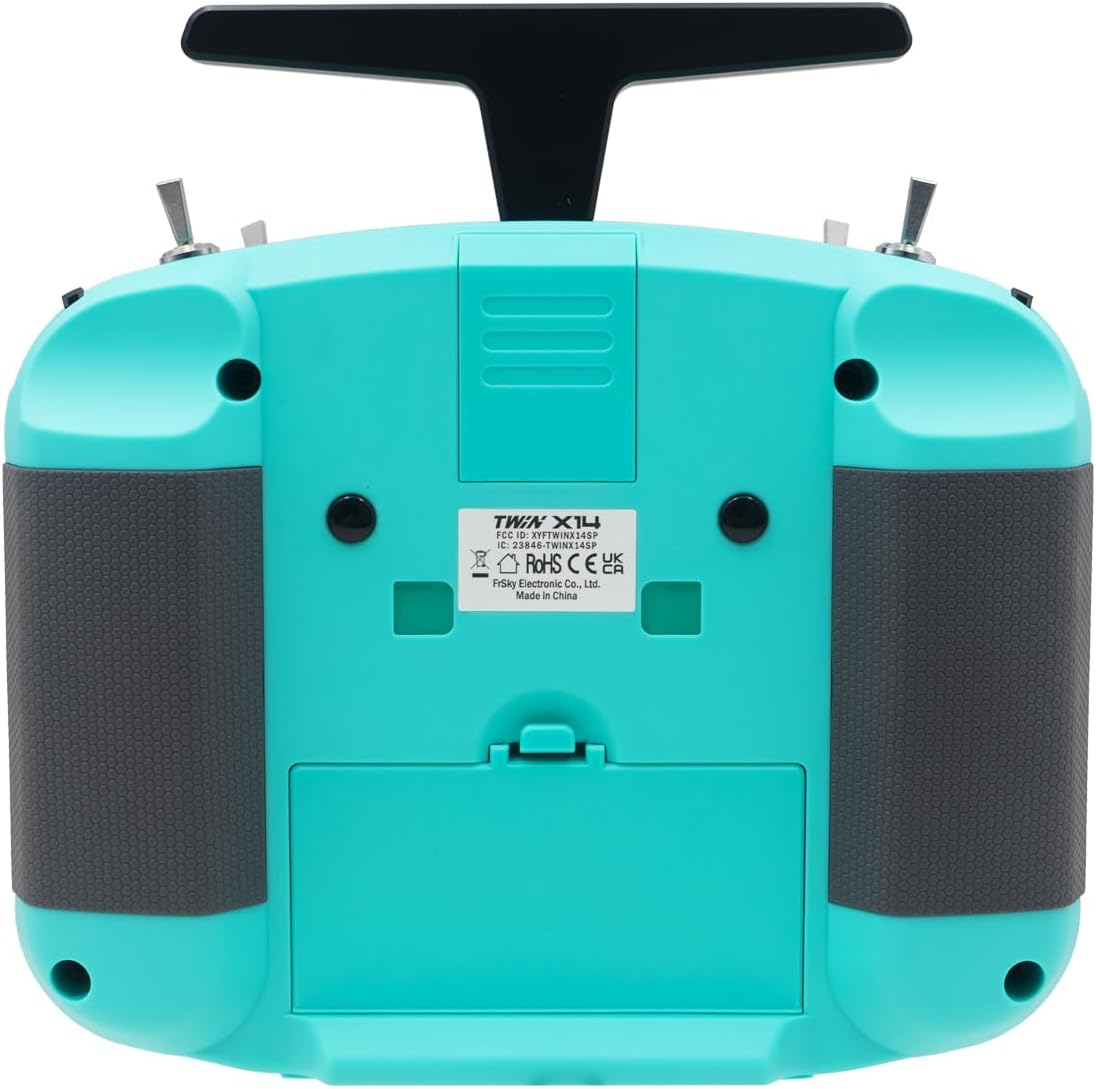 FrSky Twin X14 Dual 2.4G 24CH High-Speed Low-Latency RC Radio System with TW Mode and ACCST D16/ACCESS Transmitter (Green)