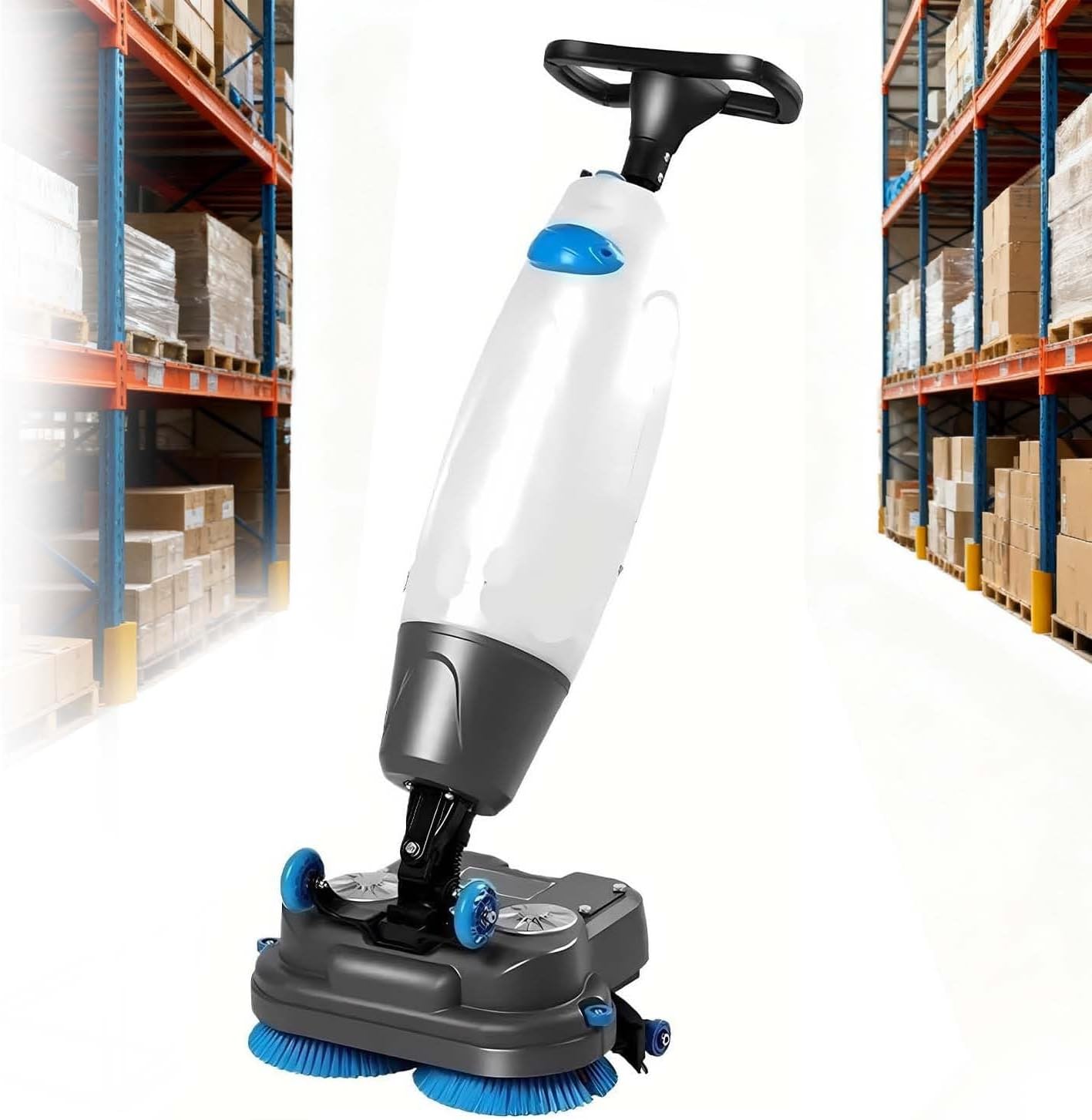 Acivirdde Commercial Floor Cleaning Machine, Walk-Behind Portable Electric Cleaning Machine for Tile, Hardwood and Carpet in Offices and Hotels