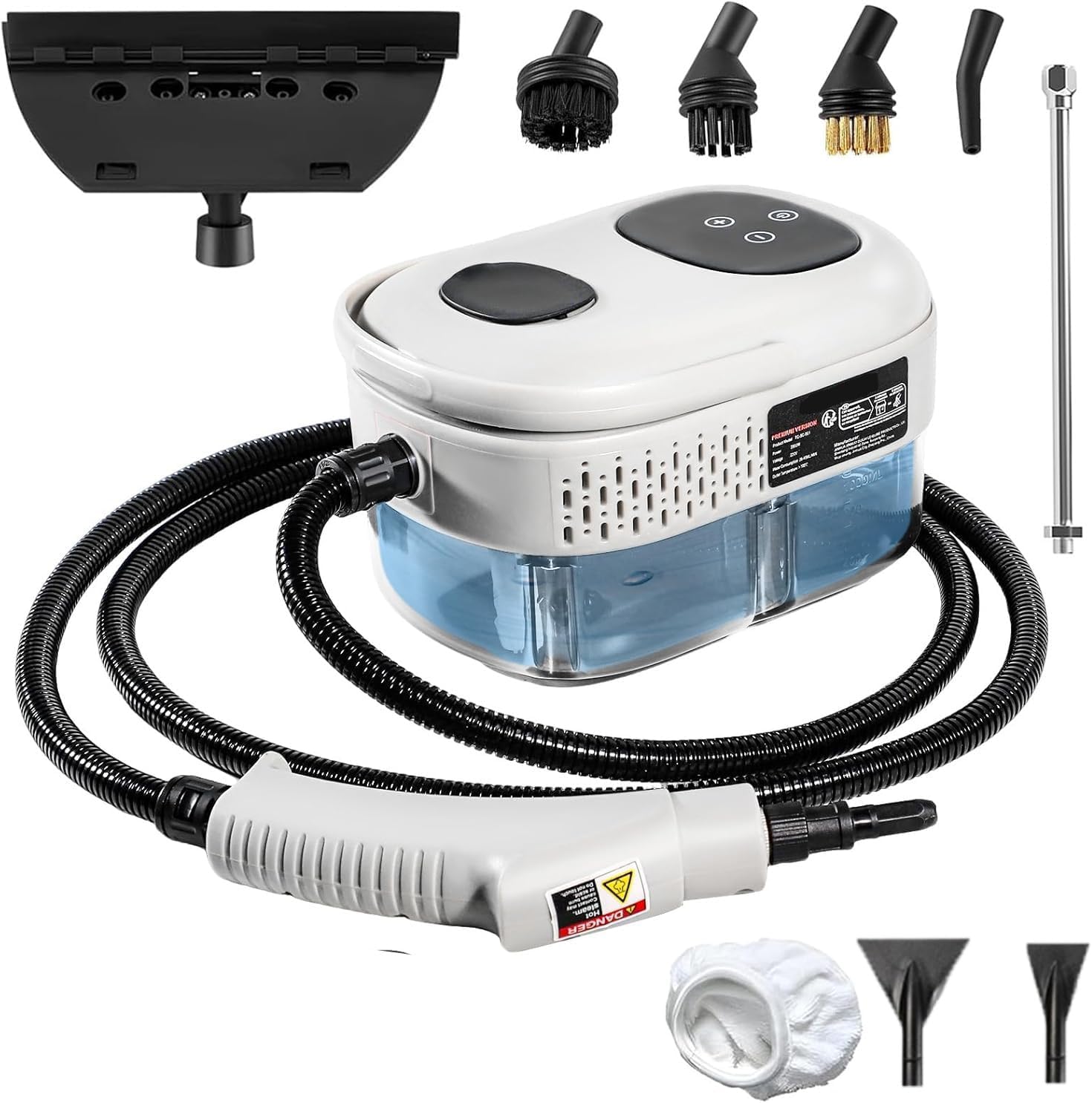 15-Second Quick-heating Steam Jet Cleaner, 105°C High-temperature Steam Cleaner, Suitable for Cars, Kitchens, Furniture, and Tiles.