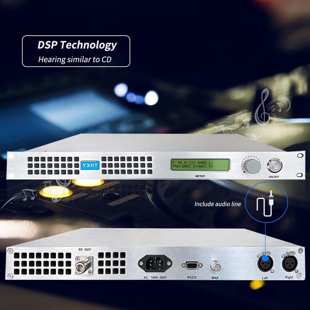 Long Range Radio Professional 100watt FM Broadcast Transmitter for Church Radio Station, FM Broadcast Transmitter 100W