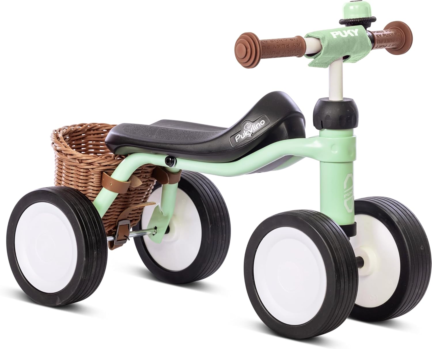 PUKY Pukylino Bundle | Balance Bike Suitable for Children from 1 Year | Optimal Mobility Development & Coordination | High-Quality Steel with Shockproof Powder Coating I Float Wheels | Pastel Green