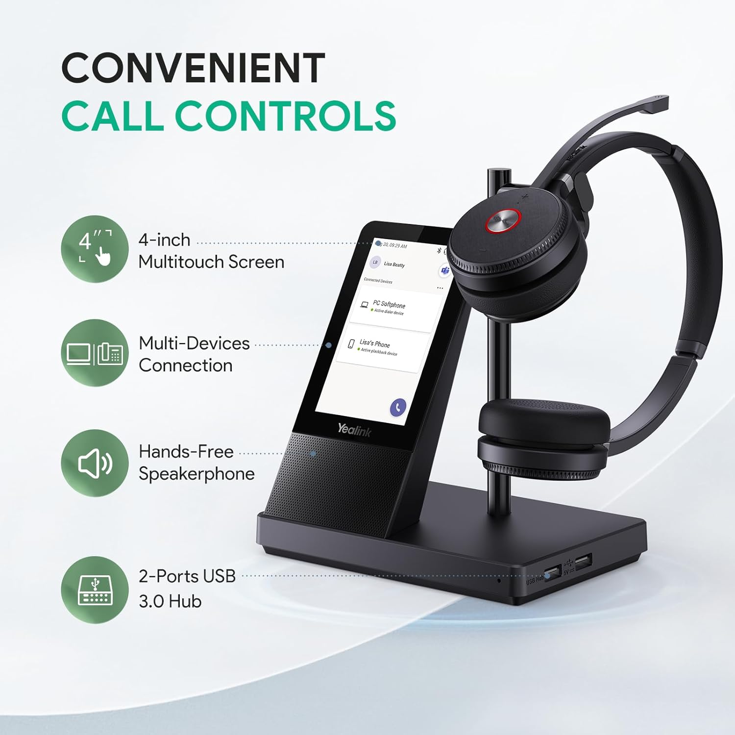 Yealink WH66 Wireless Headset with 4