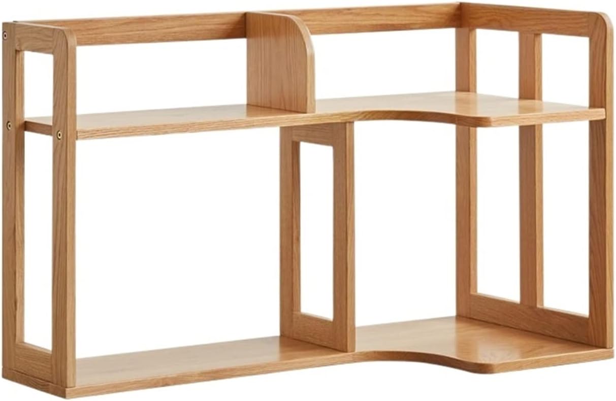 HIHELO Book Case Small Bookshelf Modern Minimalist Shelf Desktop Storage Organizer Desk Organizer for Study Bedroom Office Bookshelves