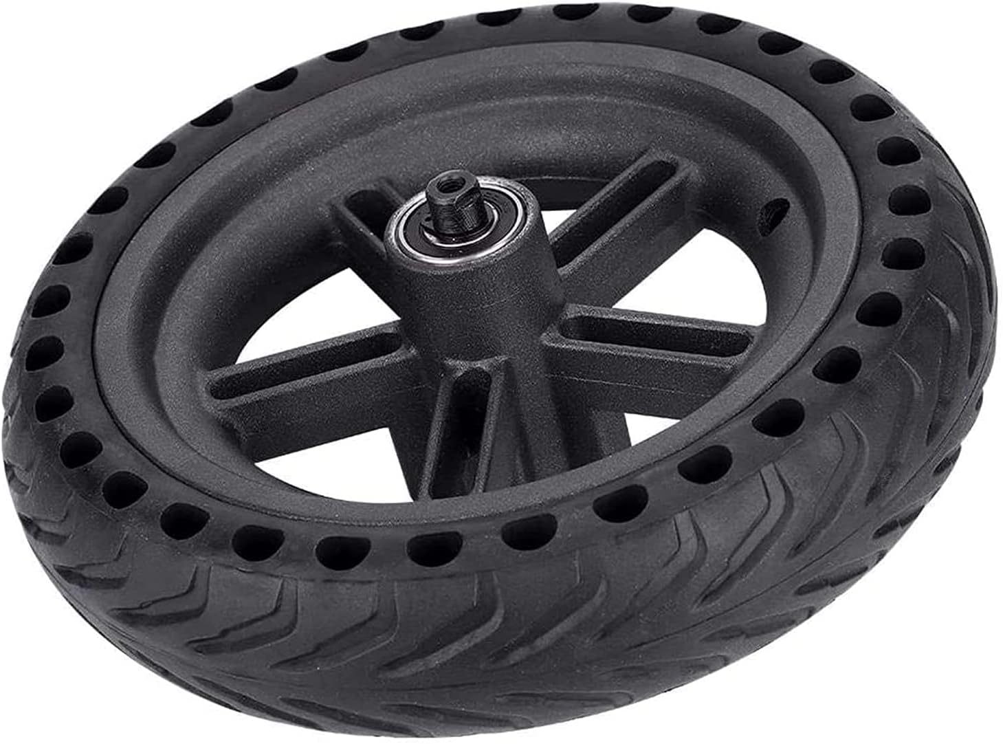 Electric Scooter Solid Tire, Wheel Hub Explosion-Proof Tire Set for Electric Scooter Anti-Skidding Tire Wheels Rubber Electric Scooter Wheel Replacement Tyre