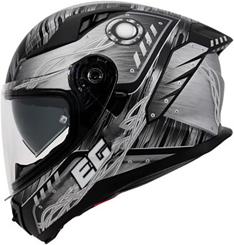 Four Wheelers Integrated Full Face Motorcycle Helmet Adult Men Women Aerodynamic Design Noise Reduction Helmet with Flip-Up Double Visor Mountain Moped Locomotive Helmet DOT Approved