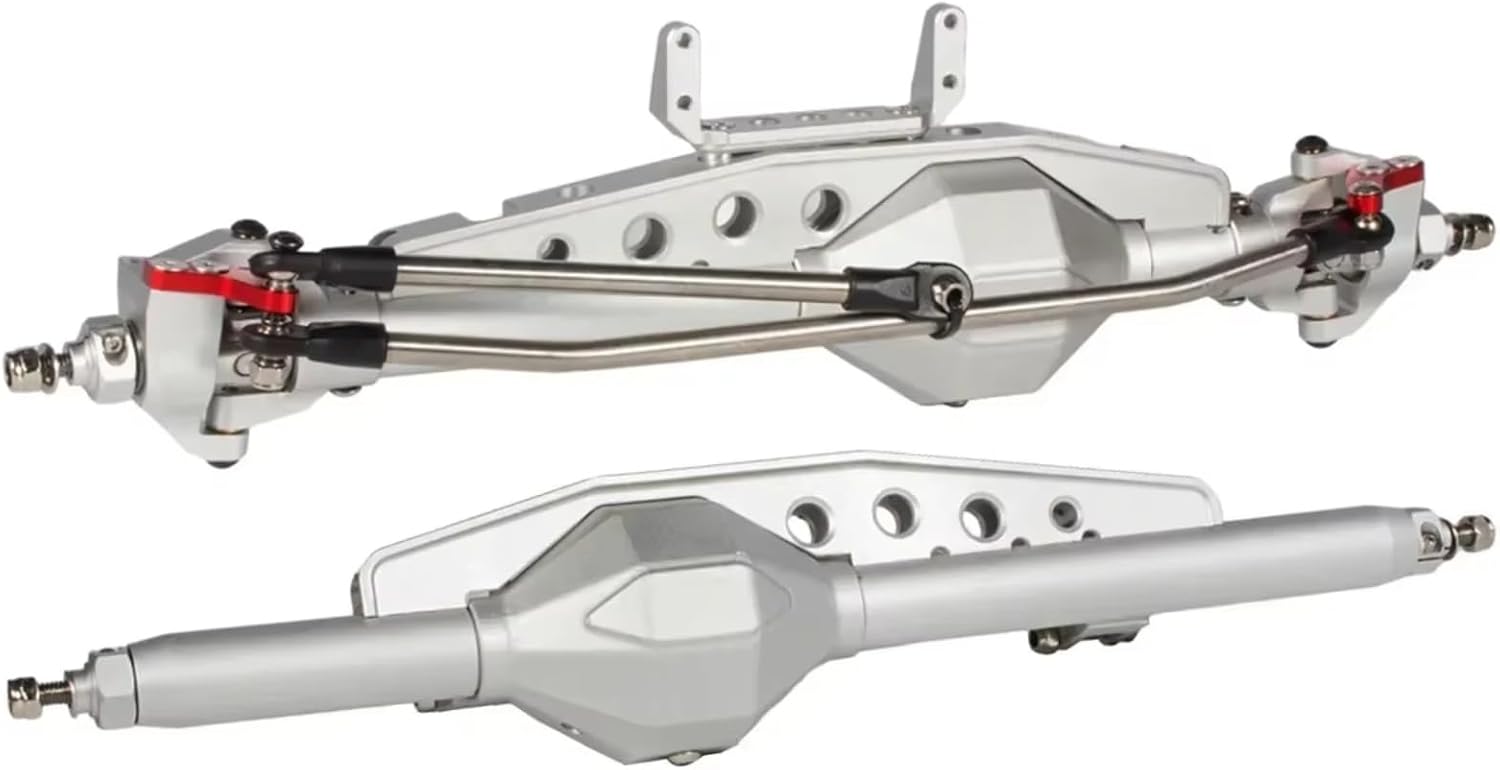Compatible with Axial for Capra RR10 90018 SMT10 1/10 RC Crawler Cars Upgrade Parts Accessories Aluminum Axles Set RC Front and Rear Axle(Silver,1Set)