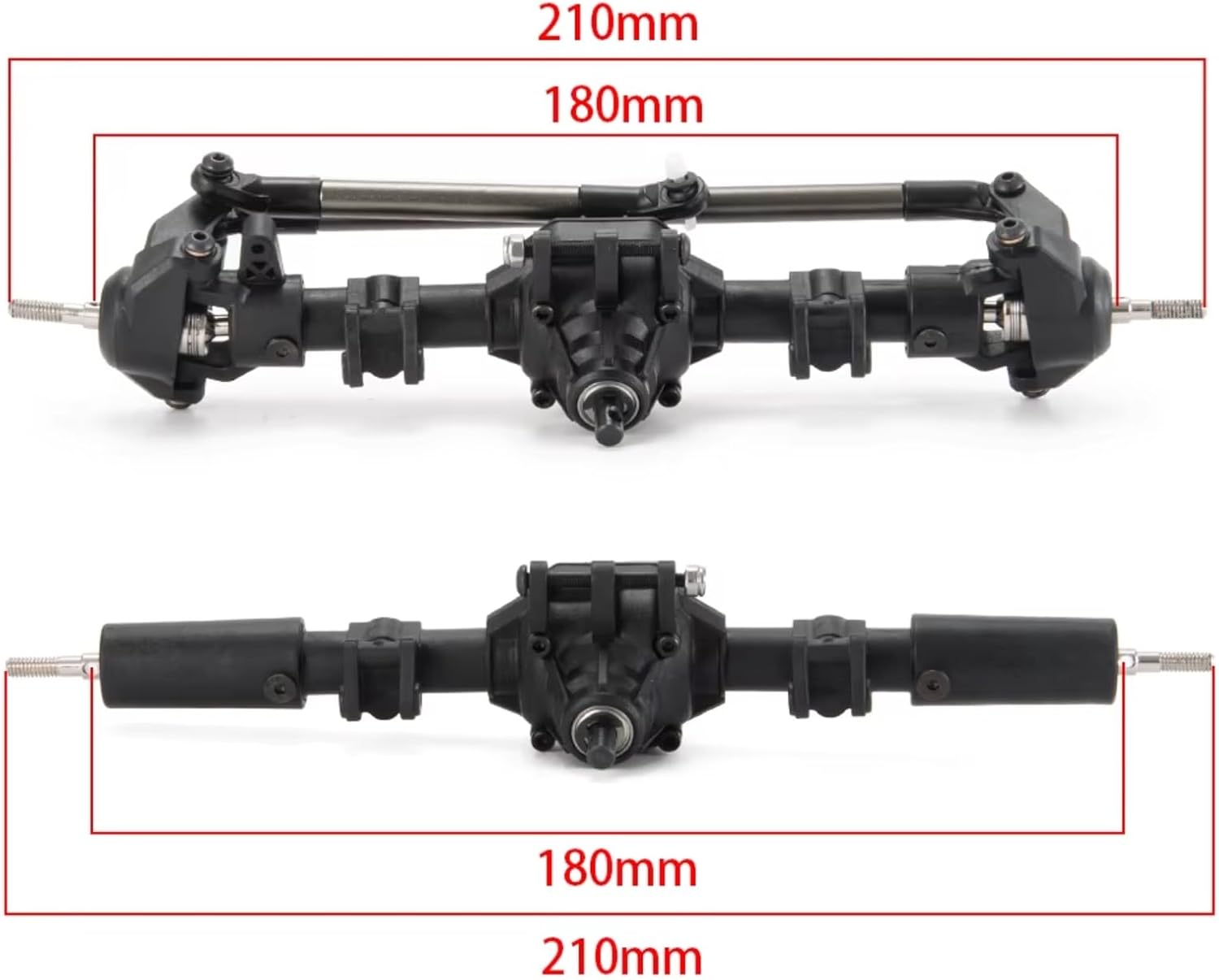 RC Axle Spare Parts For Axial For SCX10 II 90027 90028 90046 90047 1/10 Front Rear Differential Axle With Lock Complete RC Crawler Reapir(1set)