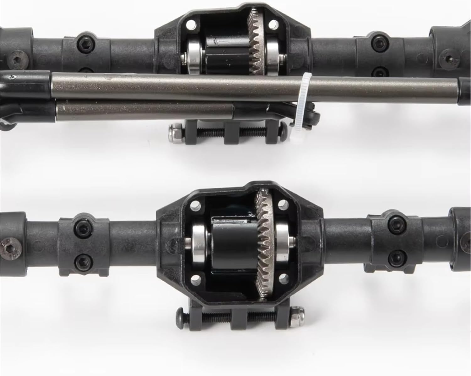 RC Front Rear Drive Axle Compatible with Axial for SCX10 II 90027 90028 90046 90047 1/10 RC Crawler Complete Axle Front Rear Differential Axle with Lock(Front and Rear)