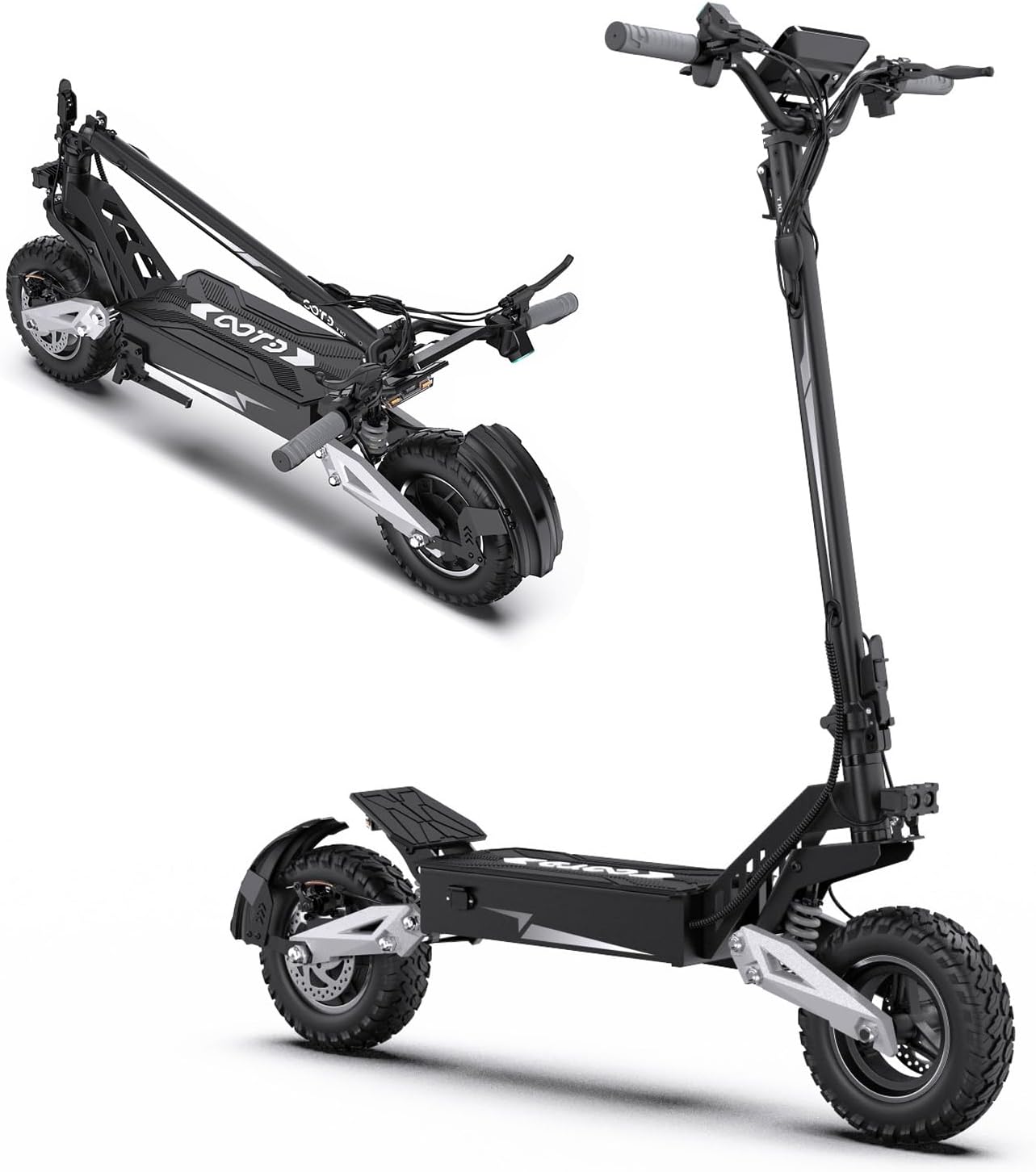 OOTD T10 Electric Scooter for Adults, 48V 18AH Battery & 34 MPH Max Speed Up to 65KM Range,11