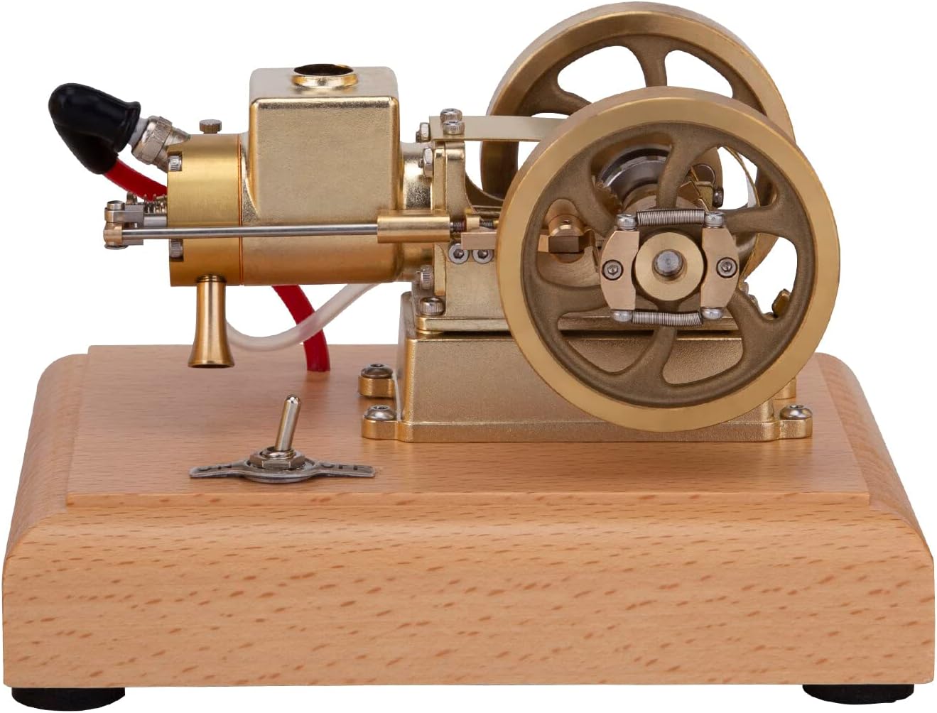 1.6CC Hit and Miss Engine Model Kit That Runs – Evaporative Water-Cooled 4 Stroke Horizontal Gasoline Engine Collectible Internal Combustion Model for Adults Hobbyists