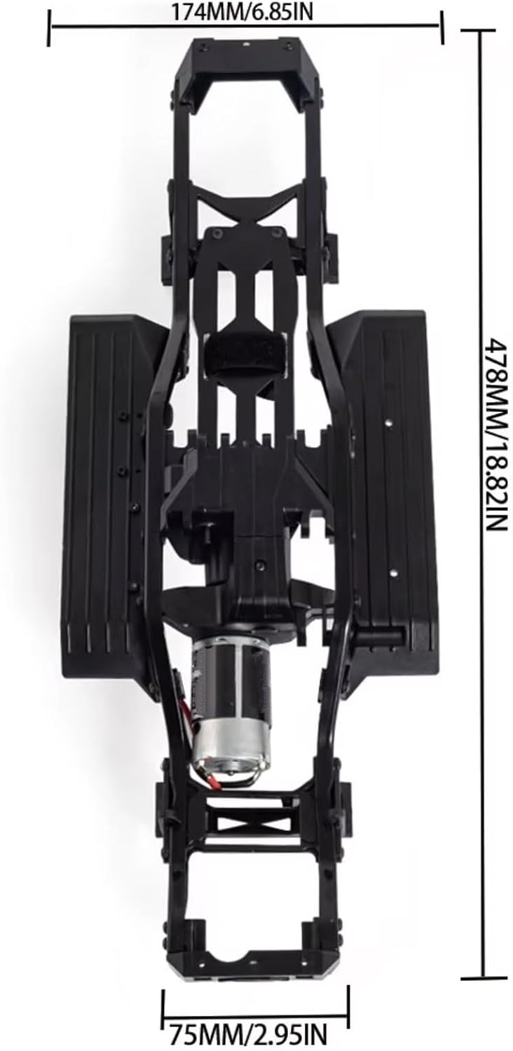 for TRX4 for D90 RC Crawler Upgrade Parts 313mm Wheelbase for Chassis Frame Builders Kit 2 for Speed Transmission 35T 550 Motor RC Car Parts(DIY Chassis)