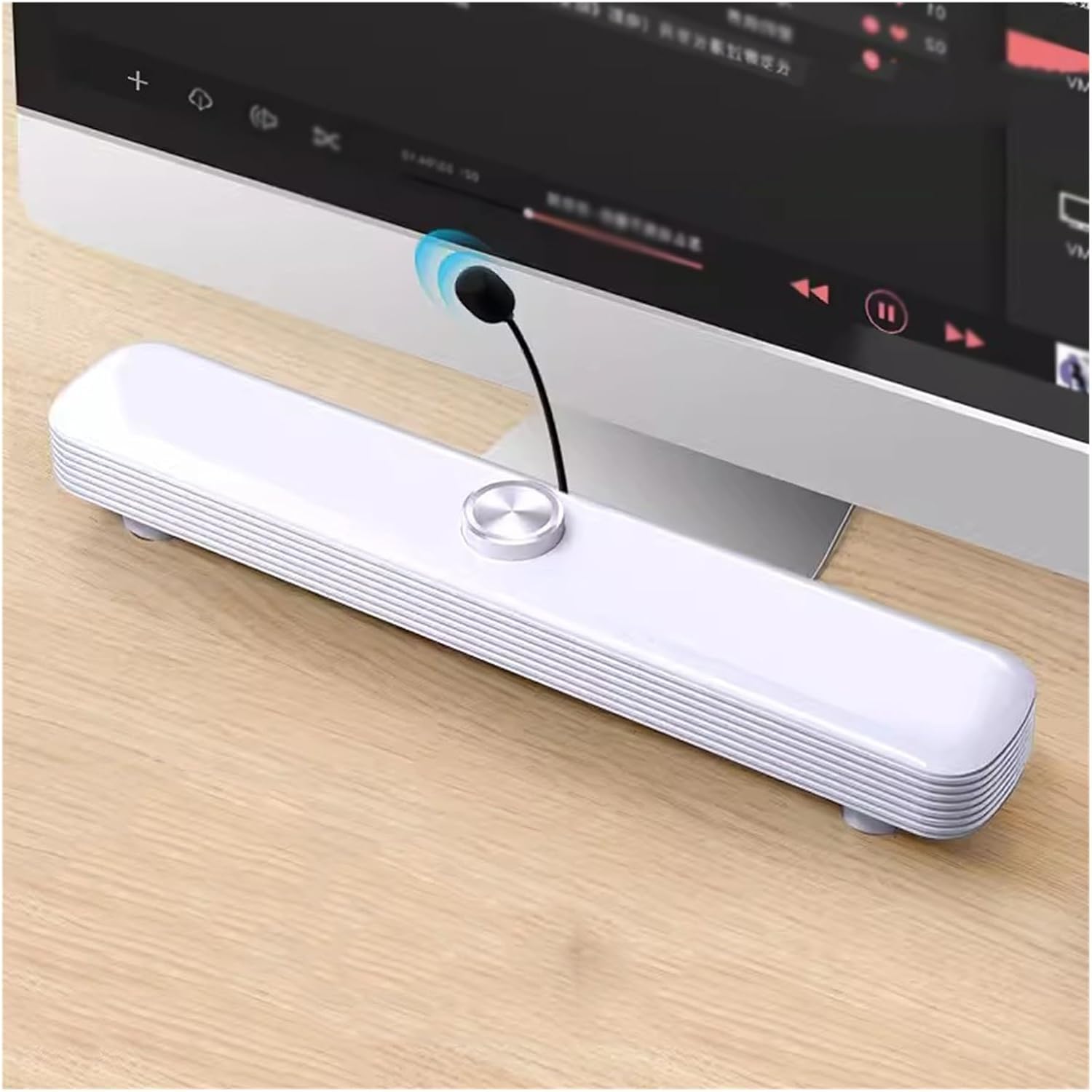 Desktop Computer Audio with Microphone, Earphones, Small Laptop Wired Strip Type