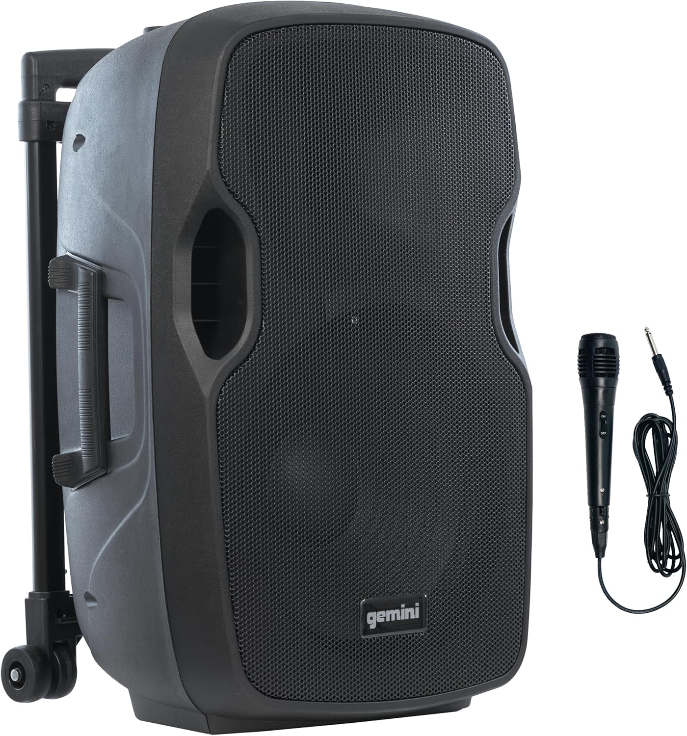 Gemini 12” 1500W Wireless Battery-Powered Bluetooth PA Speaker with Mic & Guitar Inputs, USB/SD/FM – Rugged Pro Audio for Outdoor Events, Instructors & Musicians (AS-12TOGO)