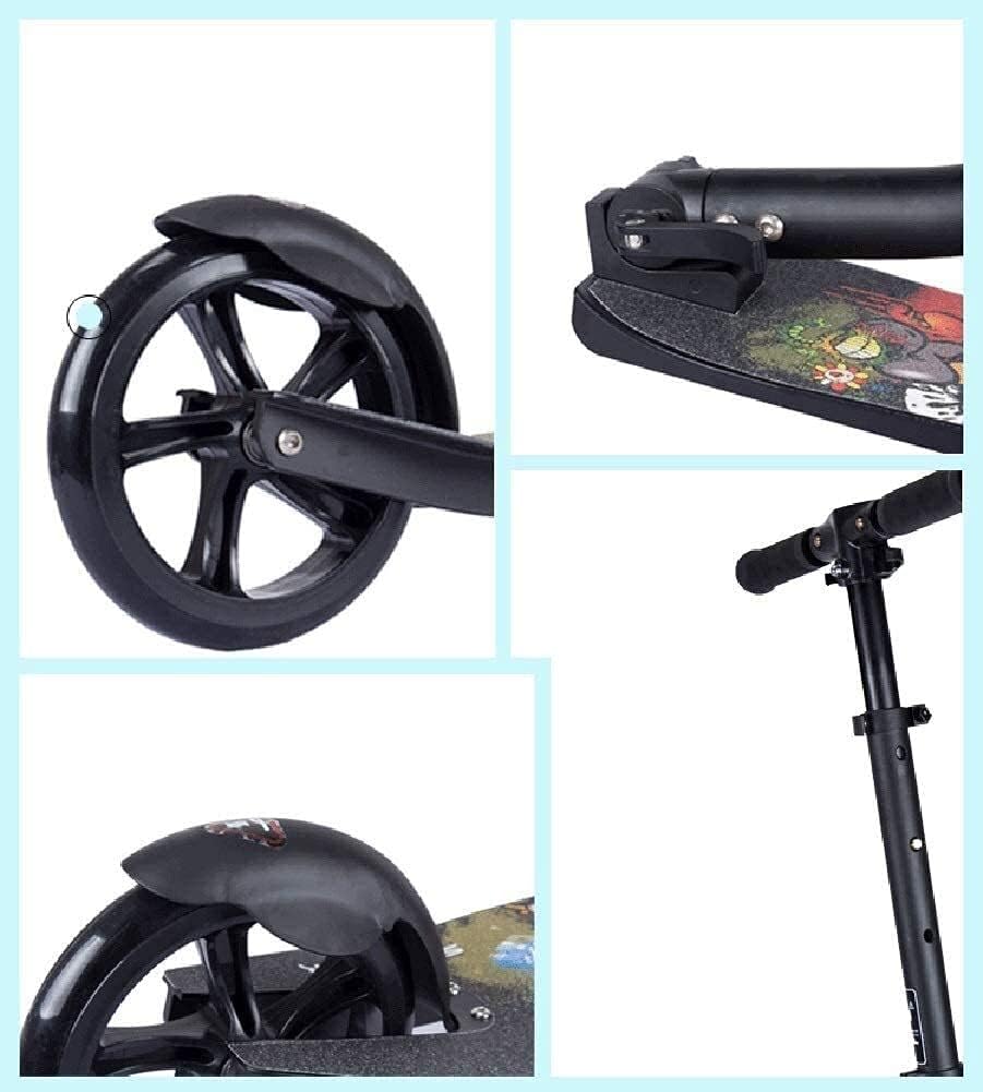 Scooters Kick Scooter for Adults Kids Foldable Unisex Adult Kick Scooters with Big Wheels Commuter Scooters Birthday Gifts for Women/Men/Teens/Kids Up to 100kg Non-Electric