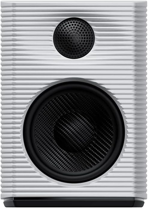 FiiO SP3 Powered HiFi Active Desktop Speakers - 80W Stereo Computer Speakers and Home Music Sound System with AUX Audio/RCA, 2-Way (White)