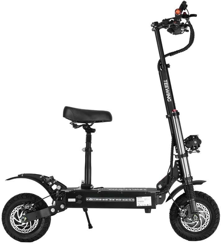 Electric Scooter, Teewing X5 55mph Adult Scooters, with Seat - 6000W Dual Motor, 75 Miles Long Range & 60V38AH Lithium Battery, 11 inch Tubeless Hybrid Tires