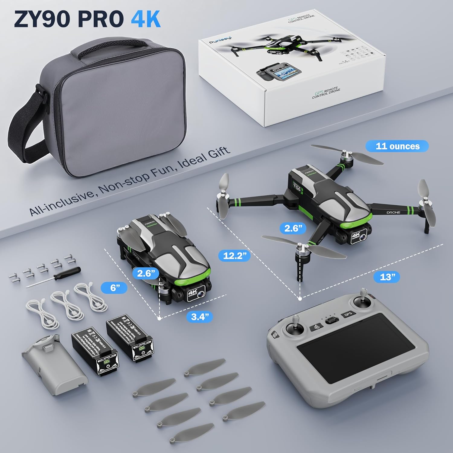 GPS Drones with Camera for Adults 4K, 100-Min Flight Time, 5.7
