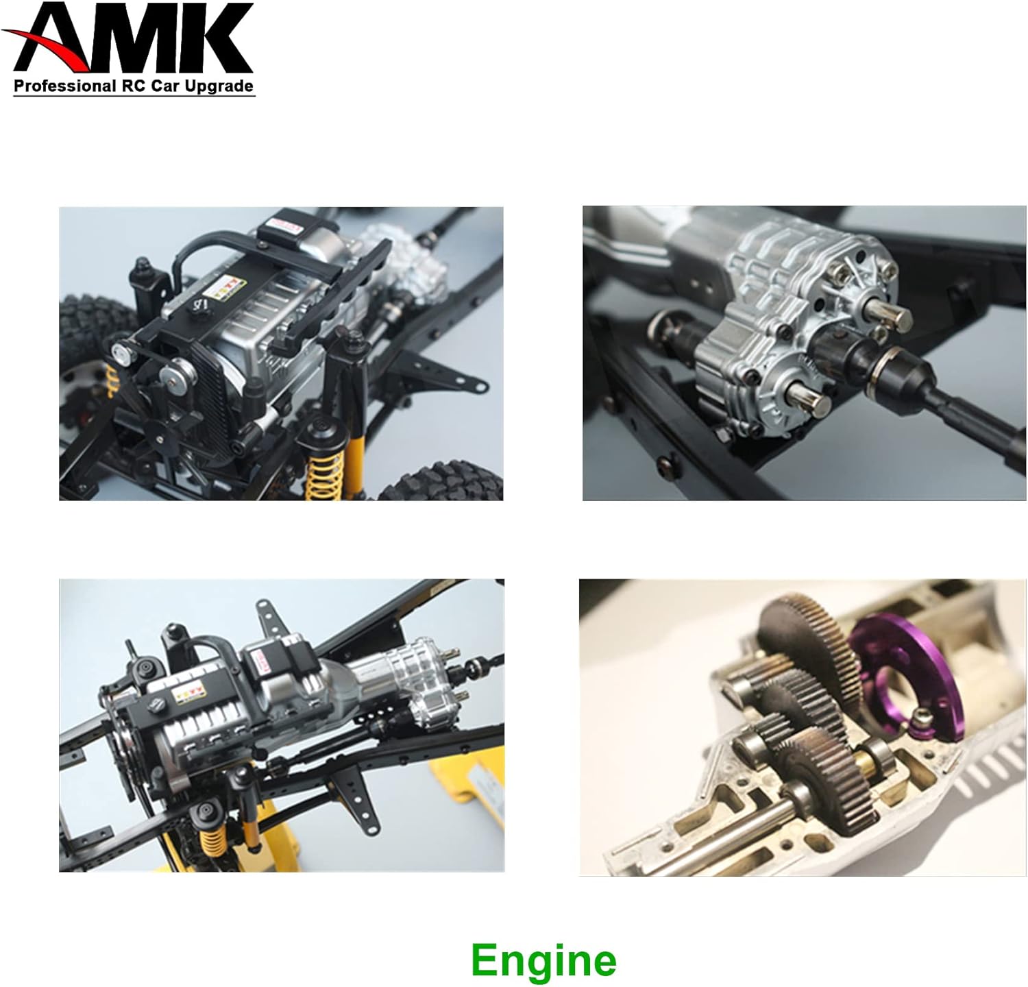 AMK 295-343mm Adjustable Wheelbase Alloy RCRUN LC80 Chassis Cruiser Real Frame Builder Kit for 1/10 RC Crawler Off-Road Truck