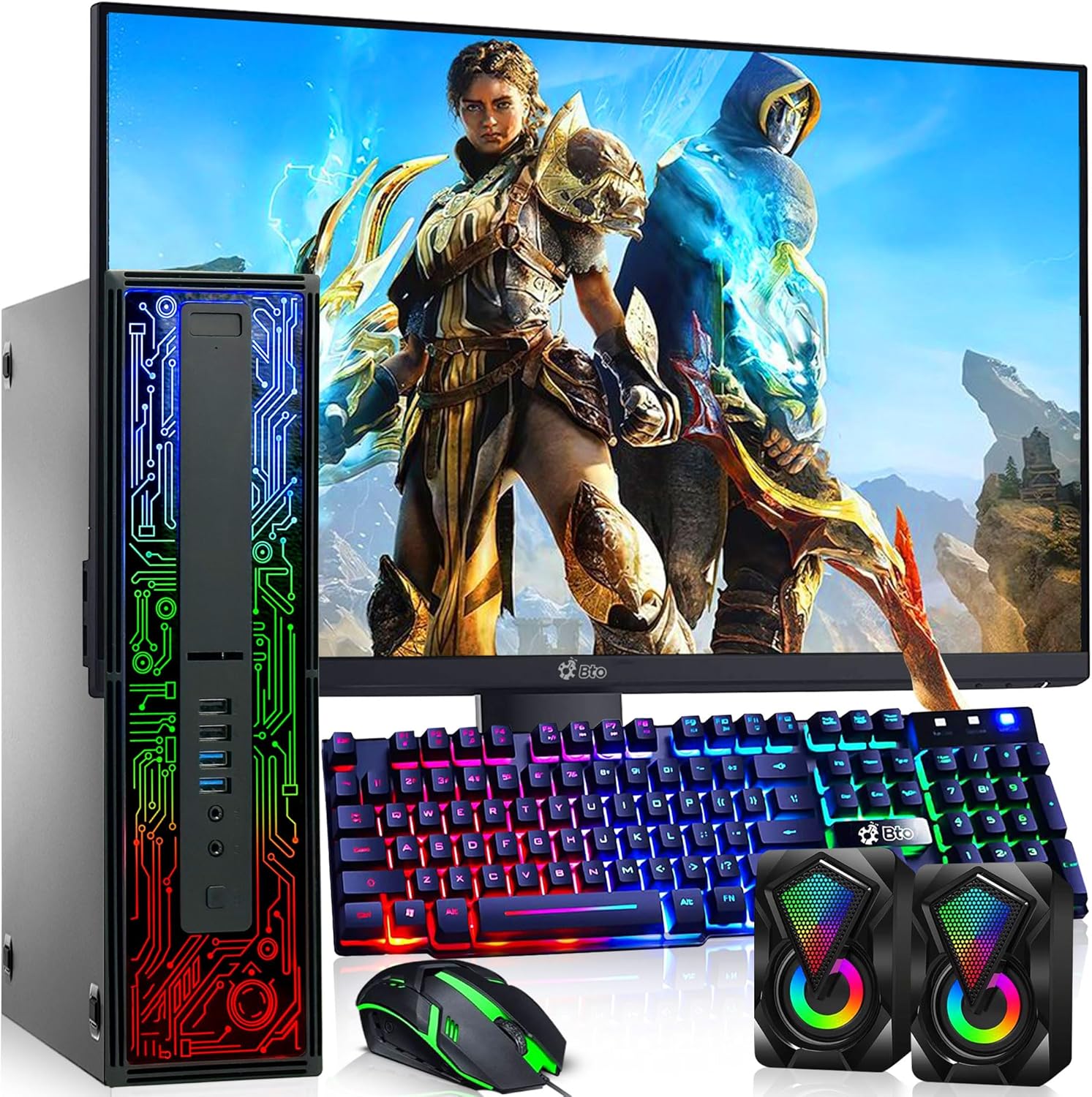 BTO BX8G2 RGB Gaming Desktop PC – Intel i5 6th Gen Processor – 16GB RAM – 256GB SSD – 1TB HDD – GeForce GT 1030 – 22