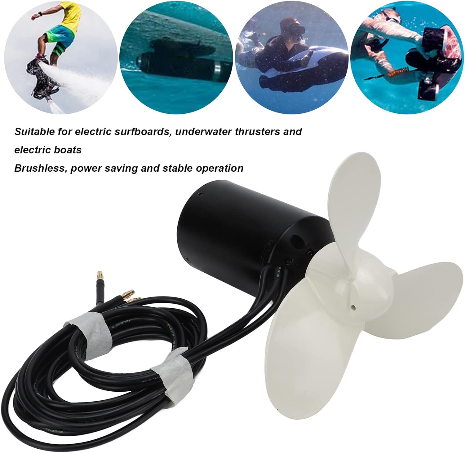 Thruster Surfboard Motor - Flipsky 65111 Electric Motor: Waterproof Brushless Motor, 160KV 3000W High-Power Motor for Surfboard Thruster.