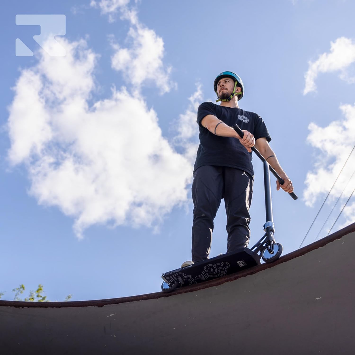 ROOT INDUSTRIES AIR RS V3 Complete Professional Stunt Scooter - Intended for Older, Taller Riders - Pro Deck, Bars, Wheels - Ready-to-Ride for Tricks, Stunts, Cruising, etc.