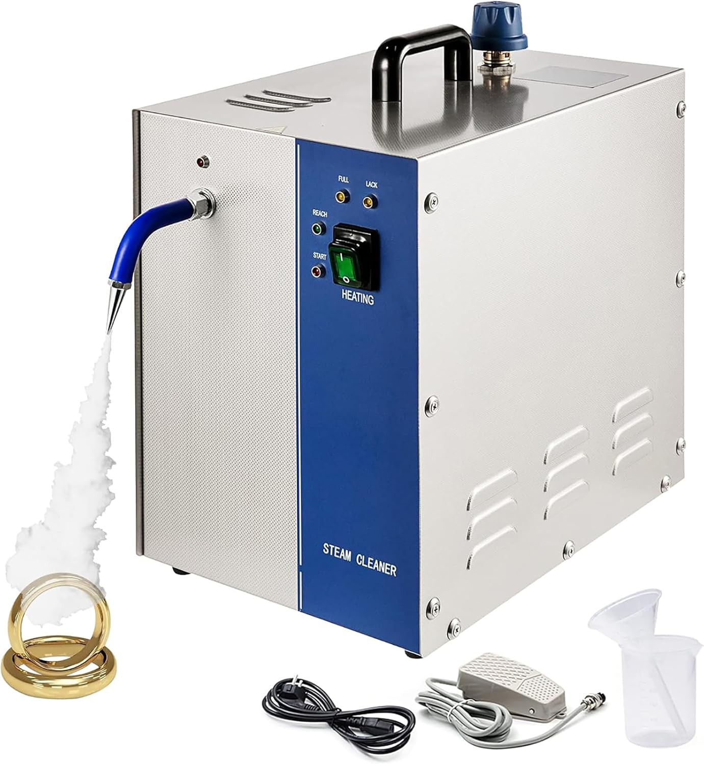 Jewellery Steam Cleaner Machine, Stainless Steel Jewelry Steam Cleaner, 4kg Steam Pressure, Outlet Temperature: 135°C, for Rings, Watches, Earrings, Gold and Silver Jewelry