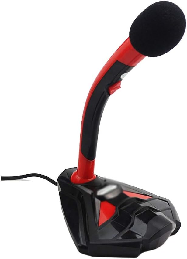 Karaoke Professional Microphone for Computer HD Studio Noise Cancelling USB 3.5mm Microphone Condenser for Recording Vocals PC (Color : Red, Size : USB)