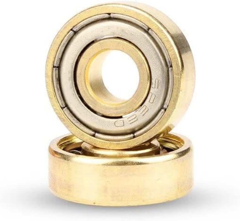 Bearings, 8PCS Titanium Ceramic Bearings Gold Shaft Roller Skates Universal 608 High Speed Roller Skate Bearings,High Load Carrying Capacity