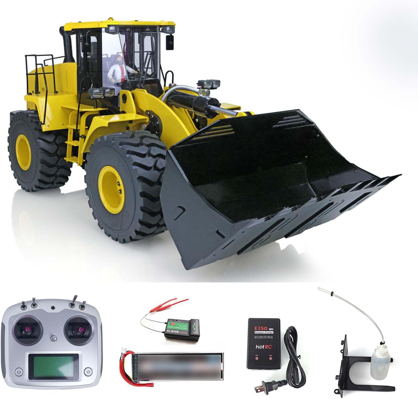 TOUCAN RC HOBBY Hobby Grade Xdrc Metal 1/14 Rc Hydraulic Loader Model RTR Esc Motor Servo Lights Sound Radio Controller Battery