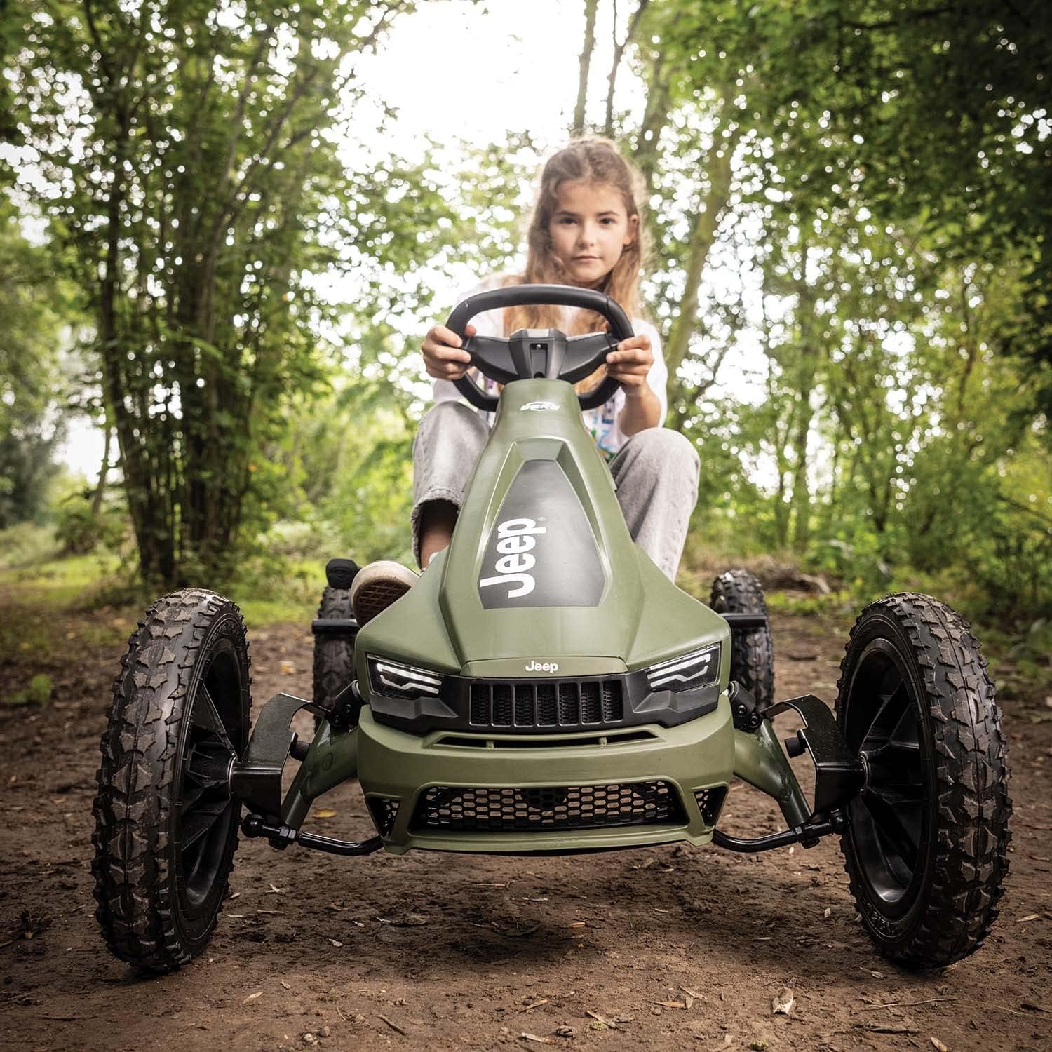BERG Pedal Kart Rally Cherokee | Children's Vehicle, Pedal Kart with Adjustable seat, with Freewheel, Children's Toys Suitable for Children Aged 4-12 Years