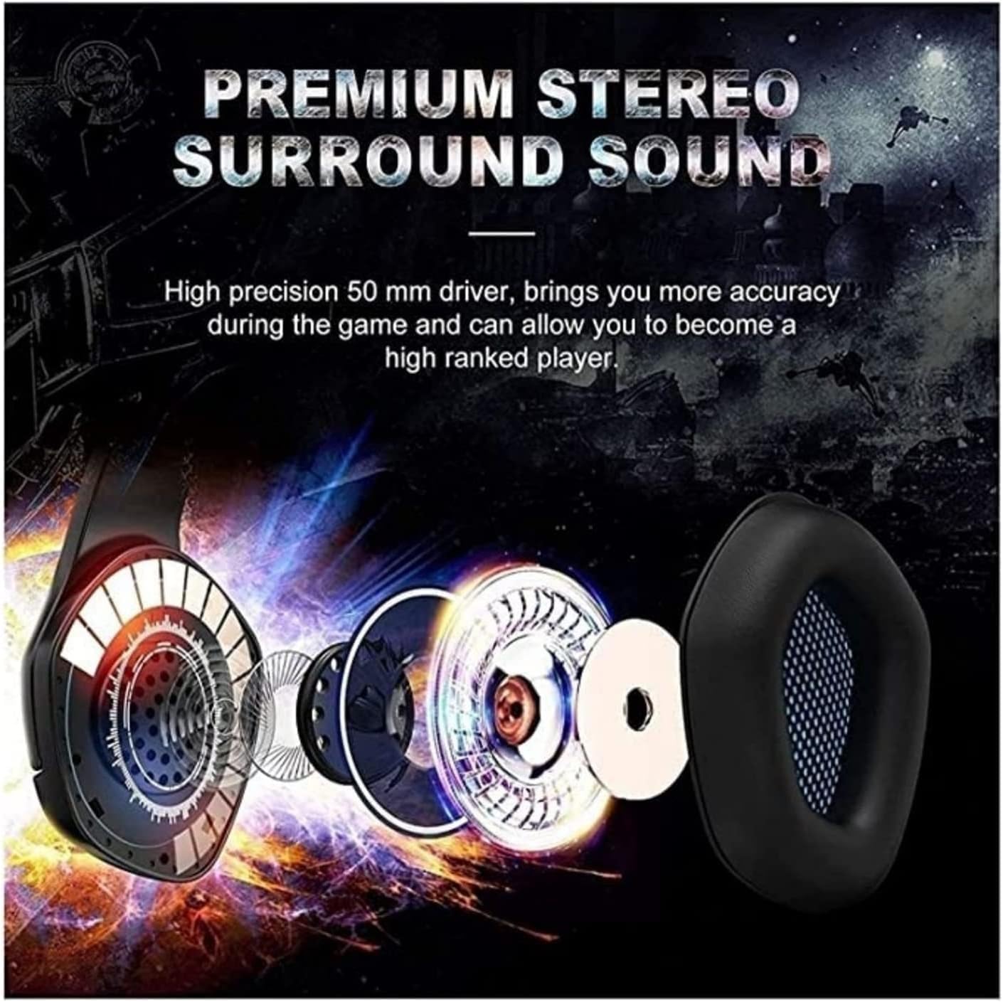 Headphones for Computer Games, Subwoofer Headset, Sports, E-Sports