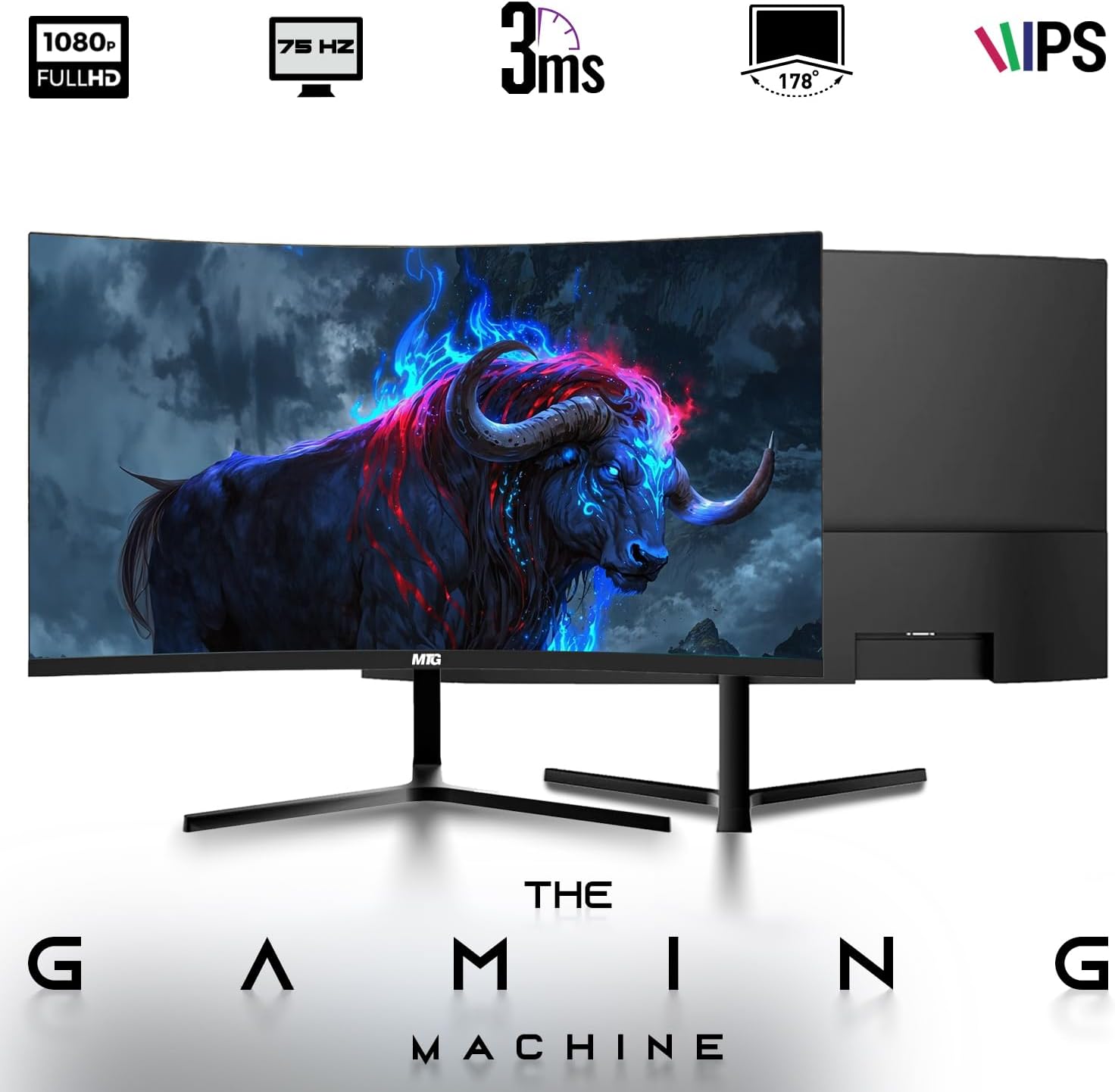 Hp Desktop Computer PC – Intel Core i5, 32GB ARGB RAM, 2TB SSD, 32 Inch Curved Monitor, RGB Keyboard with AI Copilot Key and Mouse, RGB Soundbar, Windows 11(Renewed)