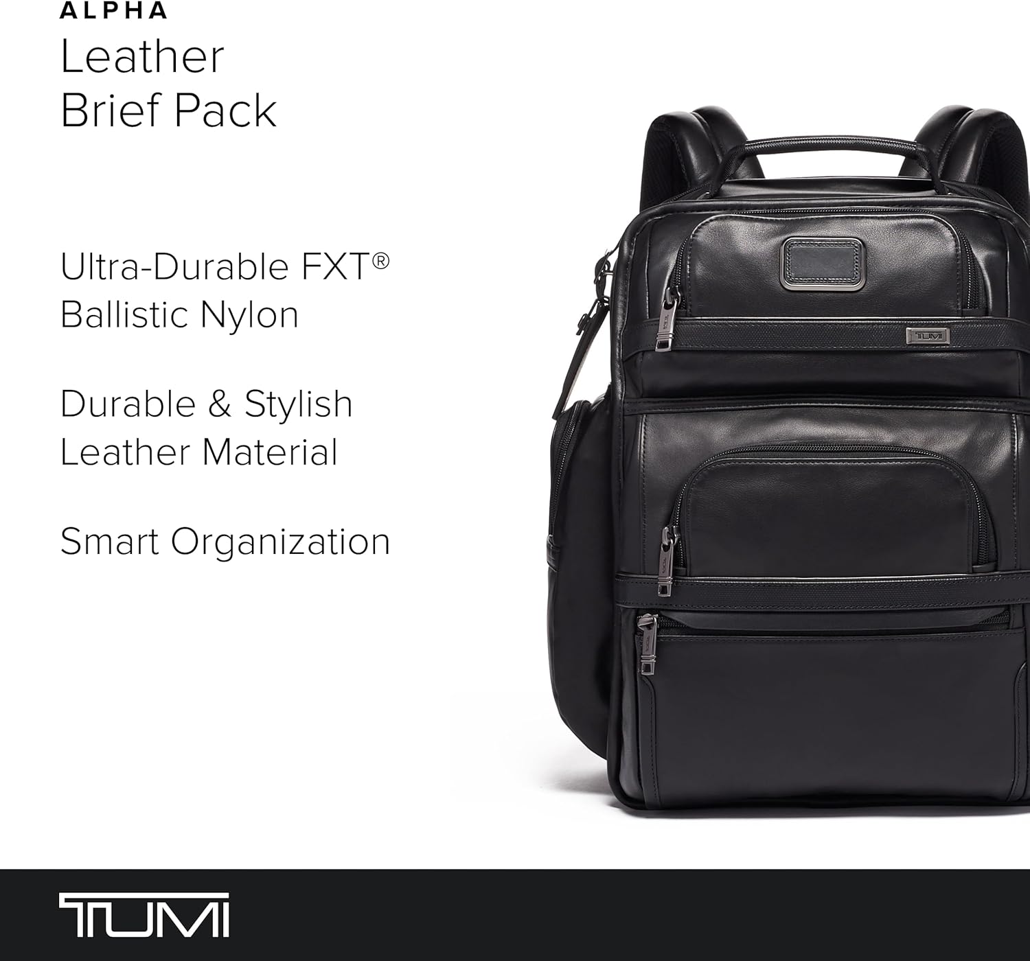 TUMI - Alpha Brief Pack - Men's Laptop Backpack with Padded Adjustable Straps - Fit up to 15