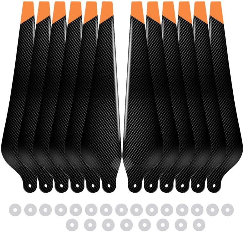 GF-3820F Reinforced 38-Inch Carbon Folding Propellers (CW/CCW Set) for T30 Systems, Industrial Drone Rotor Components(6pcs CW and 6pcs CCW)